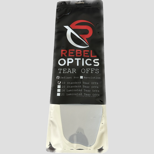 Defiant Pro tear-offs (10 pack) - Premium Accessory from Rebel Optics - Just $8! Shop now at Rebel Optics