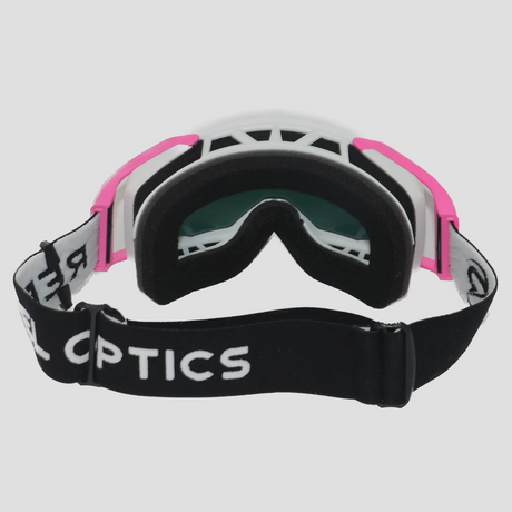 Revolution Motocross Goggle - White/Pink - Premium Motocross Goggle from Rebel Optics - Just $28! Shop now at Rebel Optics